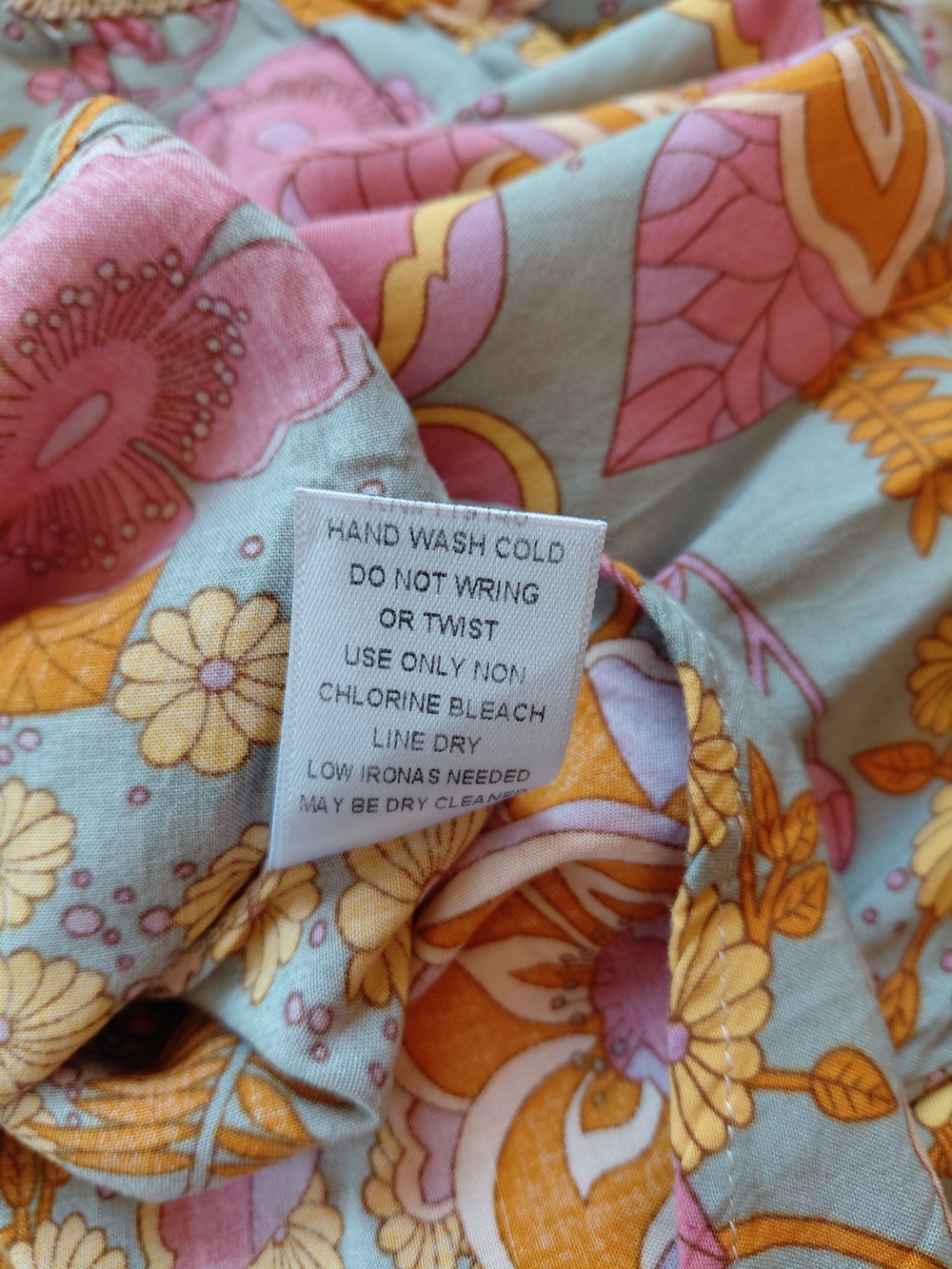 Jodif Boho Mixed Floral Print Cottagecore Babydoll Blouse Top Plus sz 2X Ruffle - Picture 12 of 14